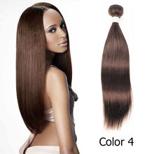 Load image into Gallery viewer, Bobbi Collection 3/4 Bundles Brazilian Straight Hair Weave Bundles Color 8 Blonde Light Brown Non-Remy Human Hair Extension