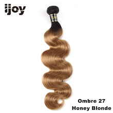 Load image into Gallery viewer, Ombre Blonde Brown Bundles 99J Burgundy Red Bundles Brazilian Human Hair Body Wave Bundles 8-26 Hair Extension Non-Remy IJOY
